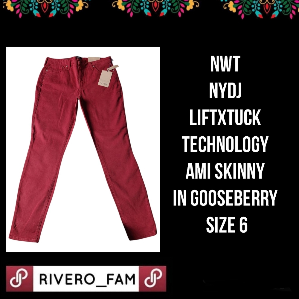 NWT | NYDJ | LIFTXTUCK TECHNOLOGY | AMI SKINNY | GOOSEBERRY | SIZE 6